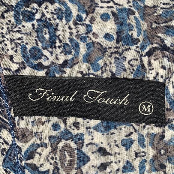 Final Touch Romper Sleeveless Sheer Full Lining Tie on Back Size M - Picture 9 of 9